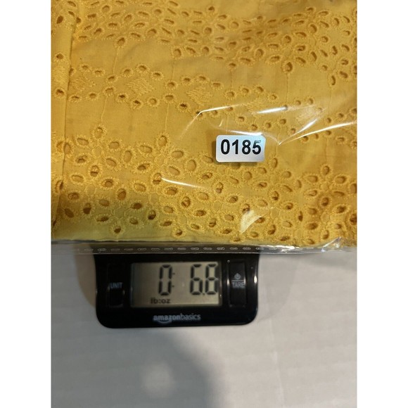 Talbots Petites Women's Yellow Eyelet Cotton Short Sleeve Top - P  Zippered Side - Picture 12 of 12